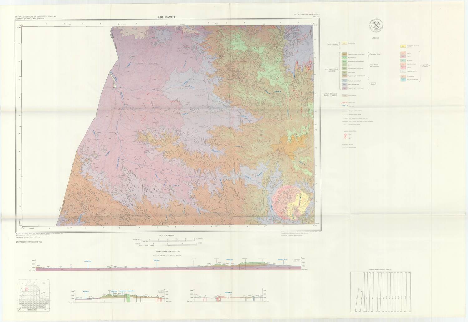 (image for) Ethiopia Thematic: Geological Map of Adi Ramet - Click Image to Close
