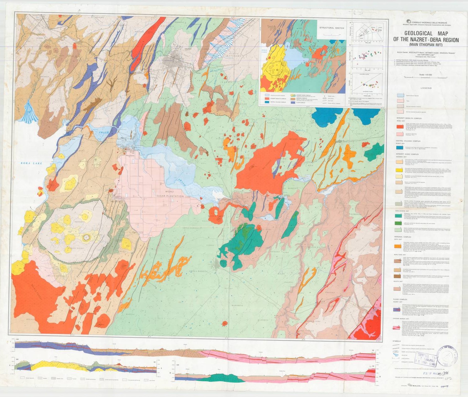 (image for) Ethiopia Thematic: Geological Map of The Nazret-Dera Region - Click Image to Close
