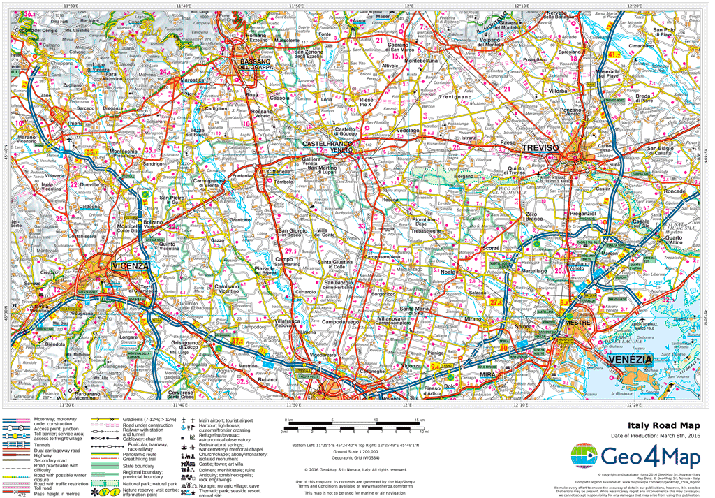 (image for) Italy Road Map - Click Image to Close