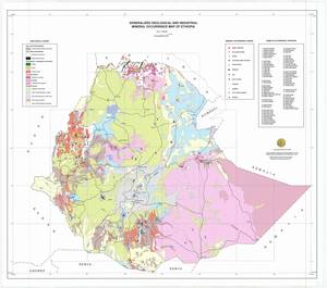 (image for) Ethiopia Thematic: Generalized Geological and Industrial Map of