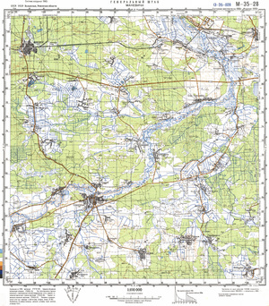 (image for) Ukraine #M-35-028: Manevichi, 1990