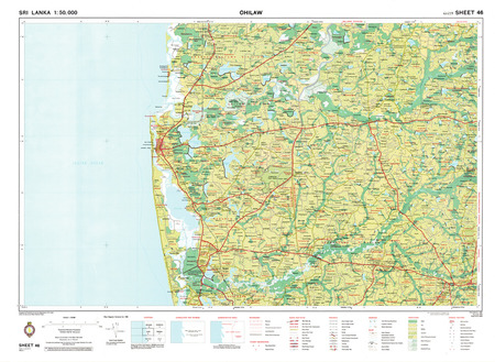 Chilaw Sri Lanka Map Sri Lanka #46: Chilaw - $20.00 : Charts And Maps, Onc And Tpc Charts To  Navigate The World. Detailed Topographic Maps To Explore The Americas.