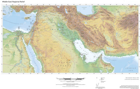Regional Relief Middle East 37 50 Charts And Maps Onc And