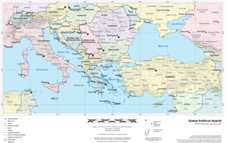 (image for) World Political with Relief